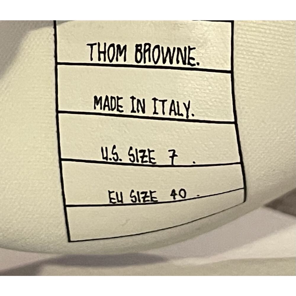 $475 NIB Thom Browne White Molded Pool Slides W/Diagonal Stripe Size 7 - Picture 8 of 10